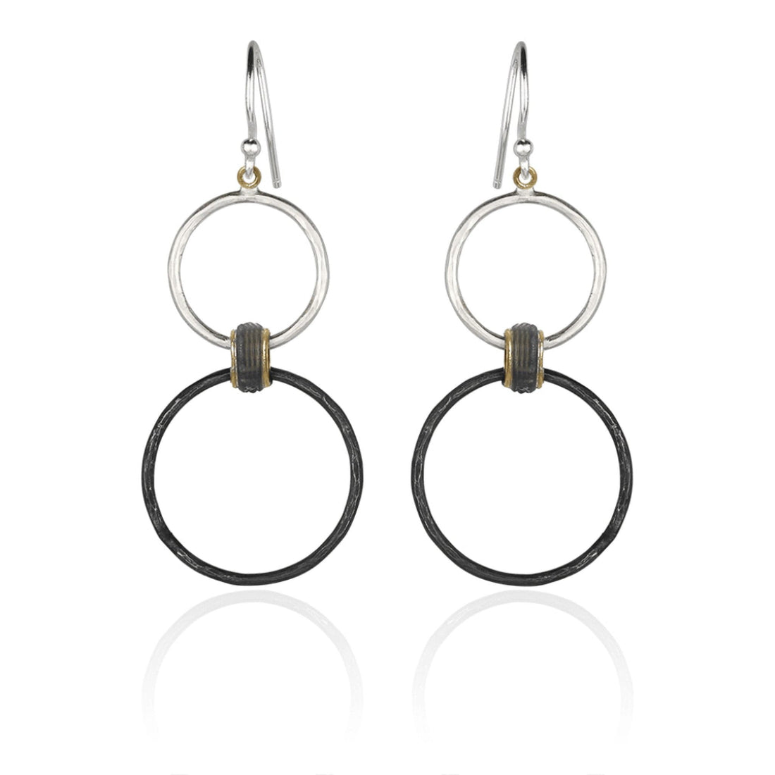 Sterling Silver Bubble Earrings with 24k Gold Accents by Lika Behar