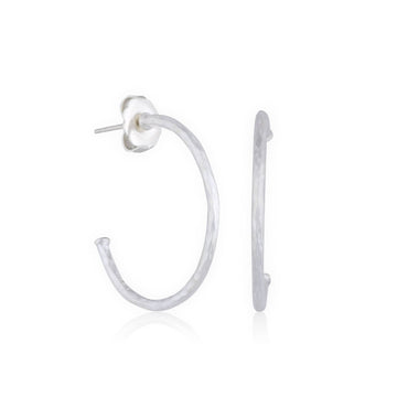 Lika Behar Sterling Silver 'Dima' Open Hoop Earrings | DIMA-E-936-SIL