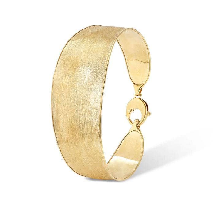 Helen of Troy bangle bracelet in 18k gold and diamonds - LALAoUNIS®