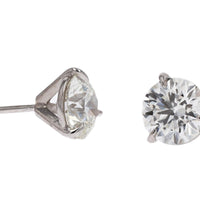 Platinum Three Prong Forevermark Black Label Diamond Stud Earrings - Skeie's Jewelers