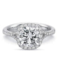 Cushion Cut Diamond Engagement Ring with Halo Semi-Mount