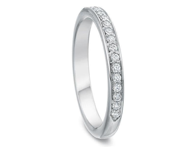 Precision Set 'New Aire' Half Round Beadset Band Ring