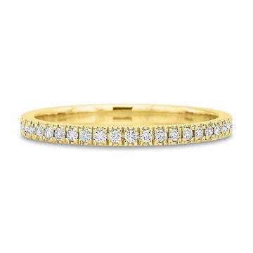 Precision Set New Aire Split Shared Prong Diamond Eternity Band 0.30ct yellow gold