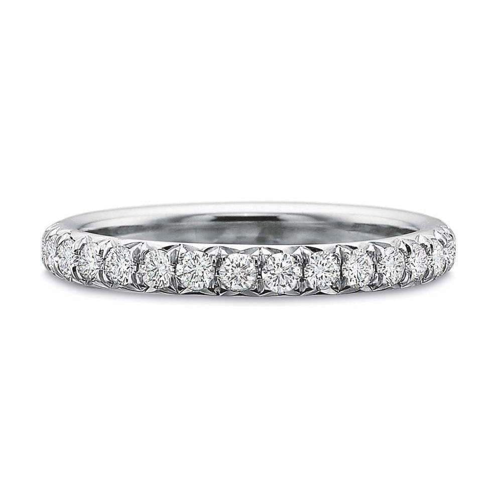 Precision Set Round Diamond French Cut Eternity Band 0.75ct