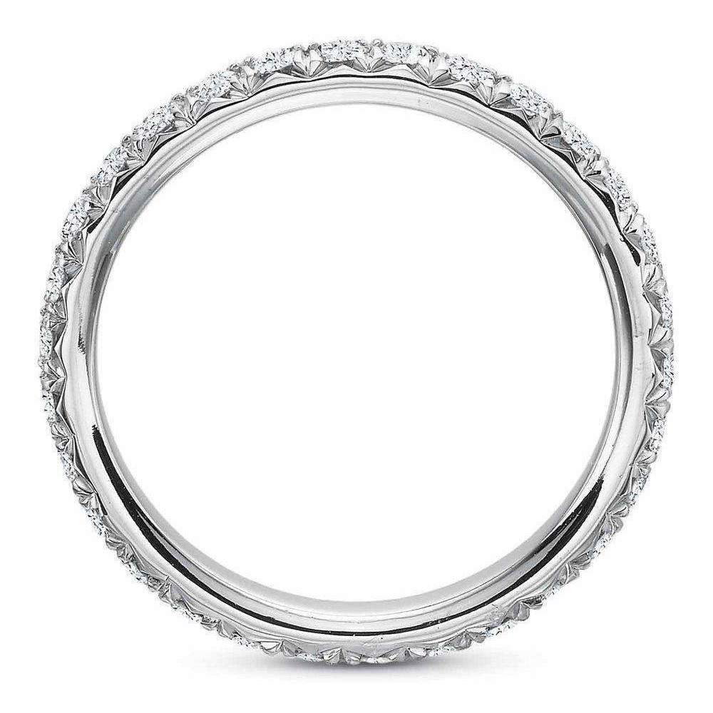 Precision Set Round Diamond French Cut Eternity Band 0.75ct