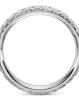 Precision Set Round Diamond French Cut Eternity Band 0.75ct