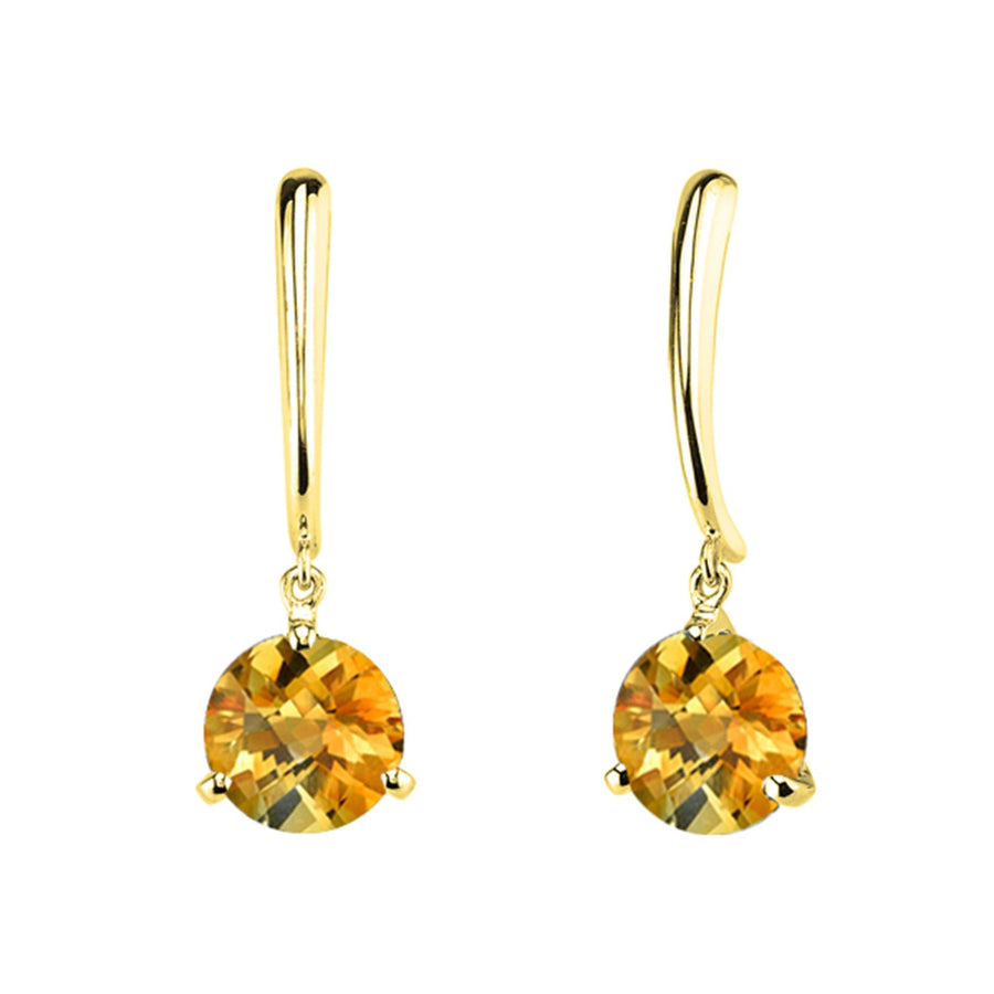 Citrine Gold Dangle Earrings by Stanton Color yellow Gold