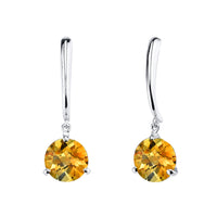 Citrine Gold Dangle Earrings by Stanton Color