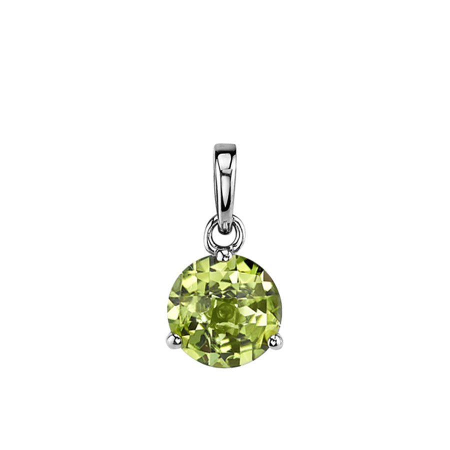Peridot Gold Pendant Necklace by Stanton Color White Gold