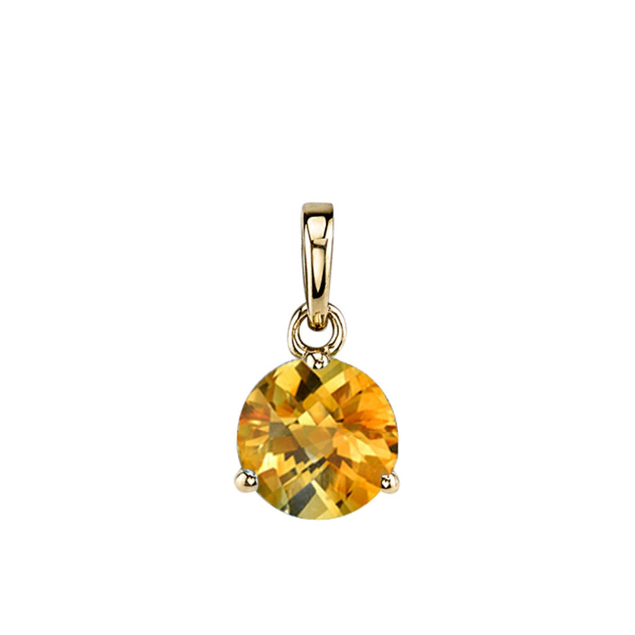 Citrine Pendant Necklace by Stanton Color Yellow Gold