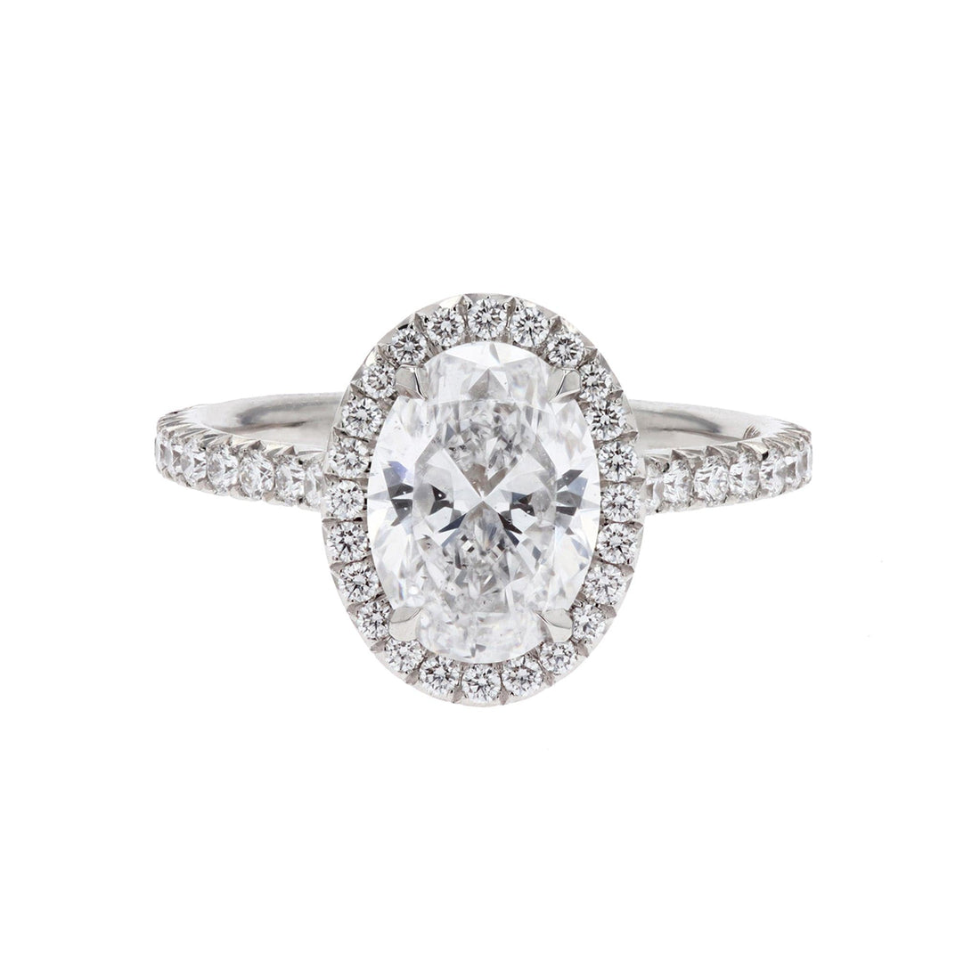2 Carat Oval Diamond Halo Engagement Ring by Rahaminov