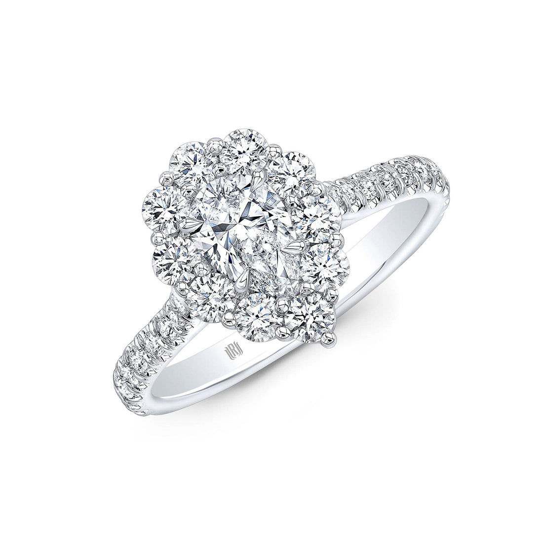 Pear-Shaped Diamond Halo Engagement Ring