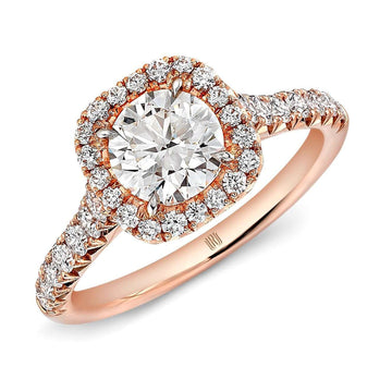 Halo Forevermark Engagement Ring by Rahaminov Diamonds Angle
