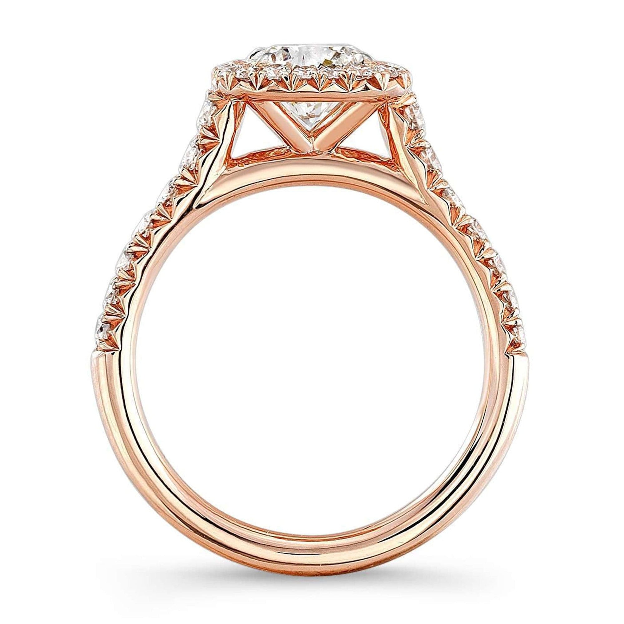 Halo Forevermark Engagement Ring by Rahaminov Diamonds Side