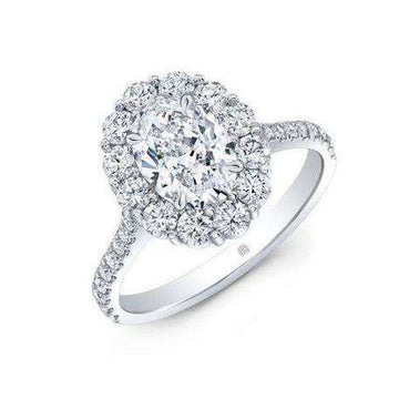 Rahaminov Oval Diamond Cluster ring - Skeie's Jewelers