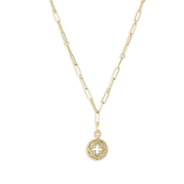 Roberto Coin 18k Gold Venetian Princess Diamond Open Floral Medallion - Skeie's Jewelers