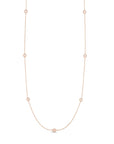 Roberto Coin Diamond Station Necklace Rose Gold 7