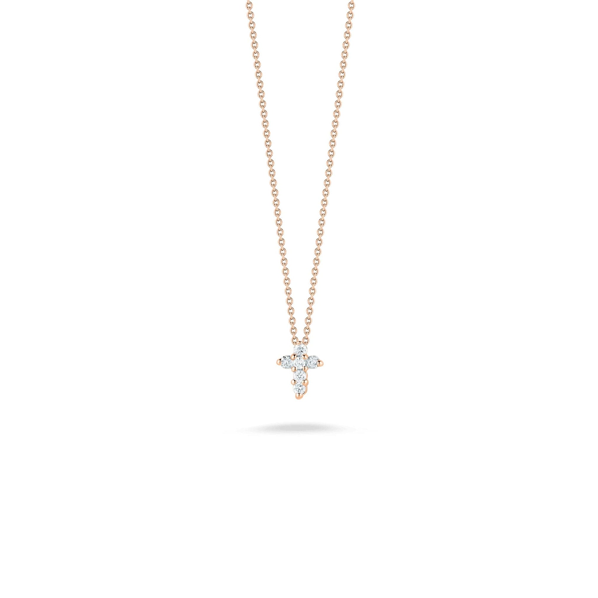 Roberto Coin Cross Pendant Necklace - Tiny Treasures Rose Gold
