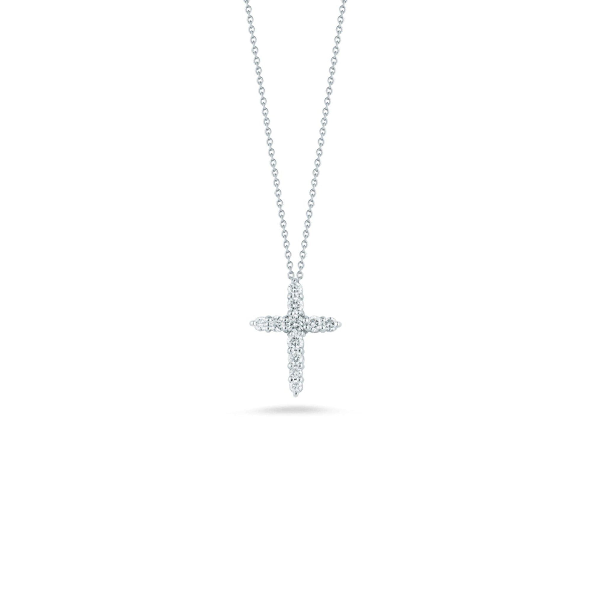 Roberto Coin Diamond Cross Pendant Necklace - Small