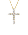 Roberto Coin Diamond Cross Pendant Necklace - Medium - Skeie's Jewelers