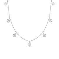 Roberto Coin Seven-Station Diamond Dangle Necklace White Gold