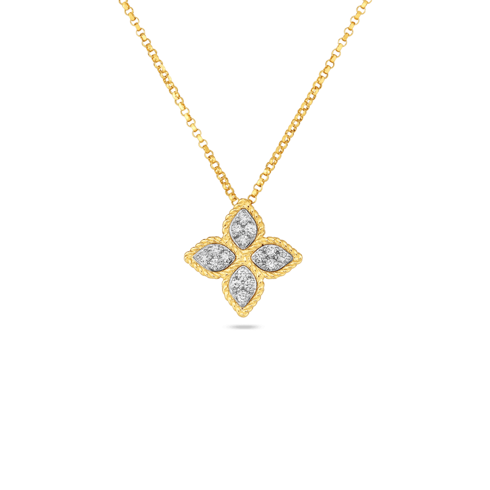 Roberto Coin Diamond Flower Medium Pendant - Princess Collection