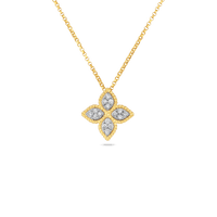 Roberto Coin Diamond Flower Medium Pendant - Princess Collection