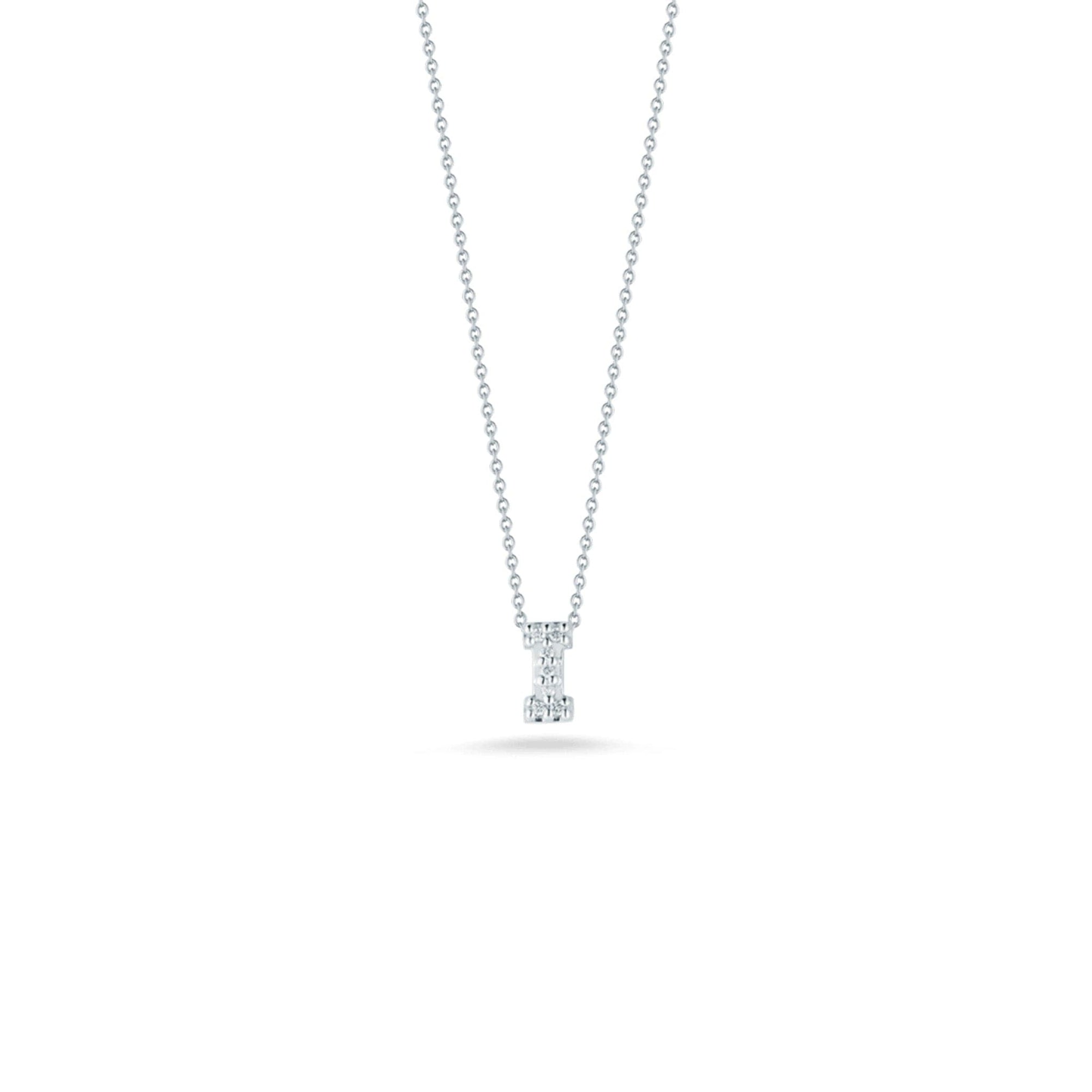 Roberto Coin Diamond Initial Pendant Necklace - Tiny Treasures Collection i