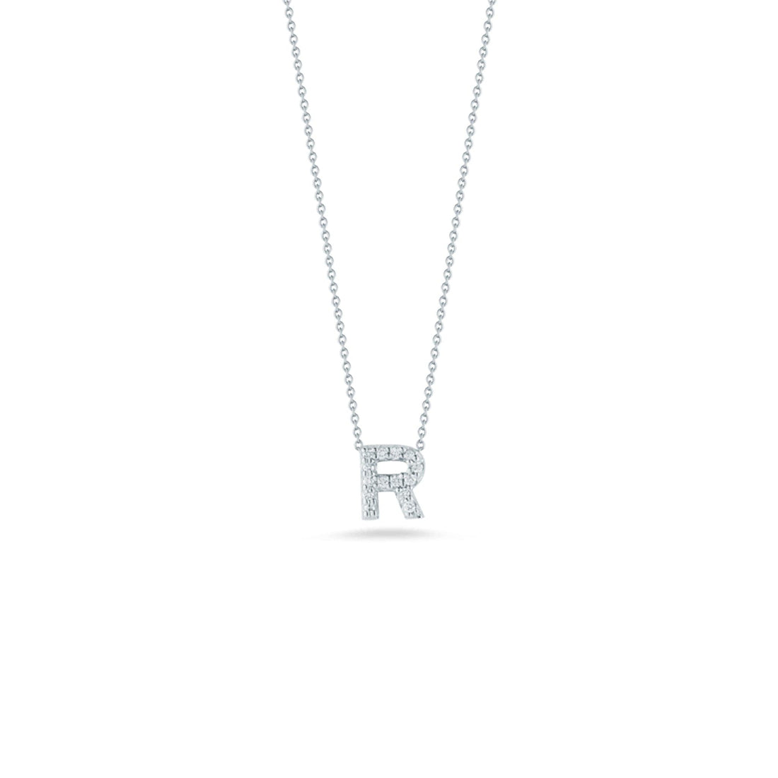 Roberto Coin Diamond Initial Pendant Necklace - Tiny Treasures Collection R
