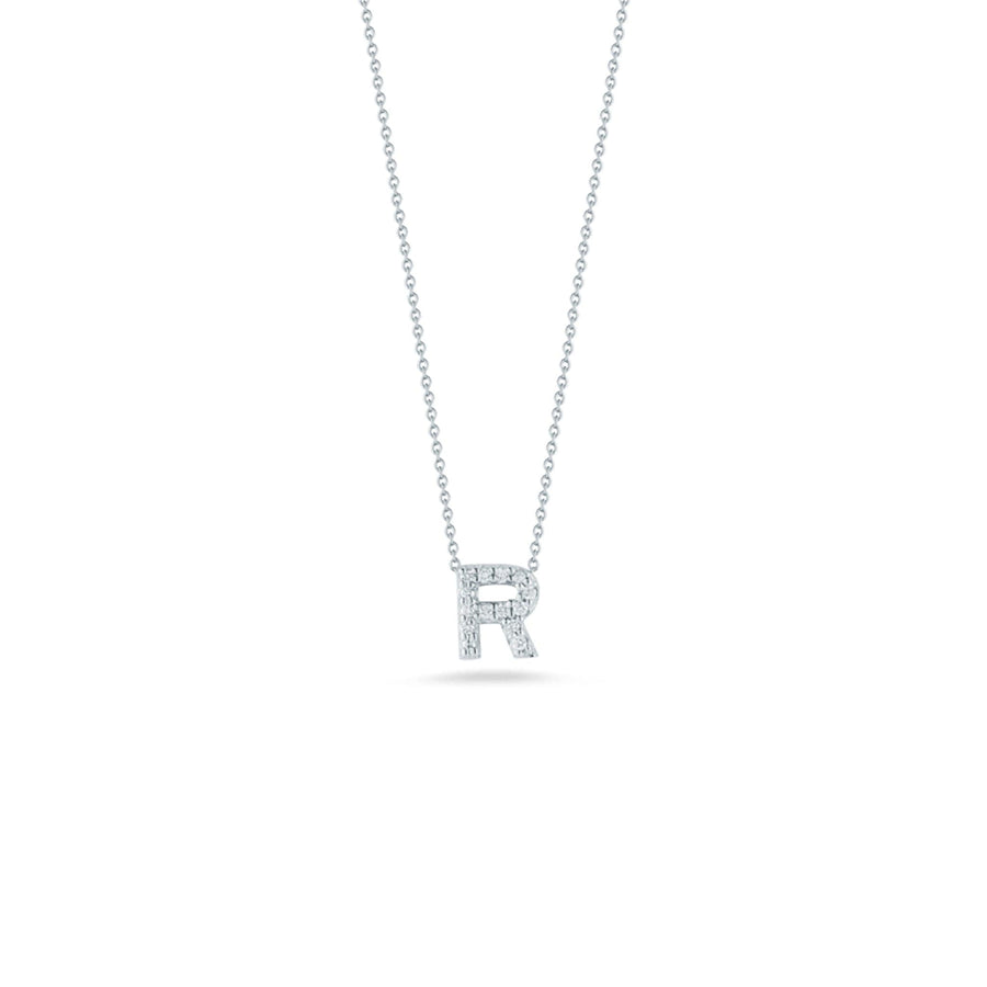 Roberto Coin Diamond Initial Pendant Necklace - Tiny Treasures Collection R