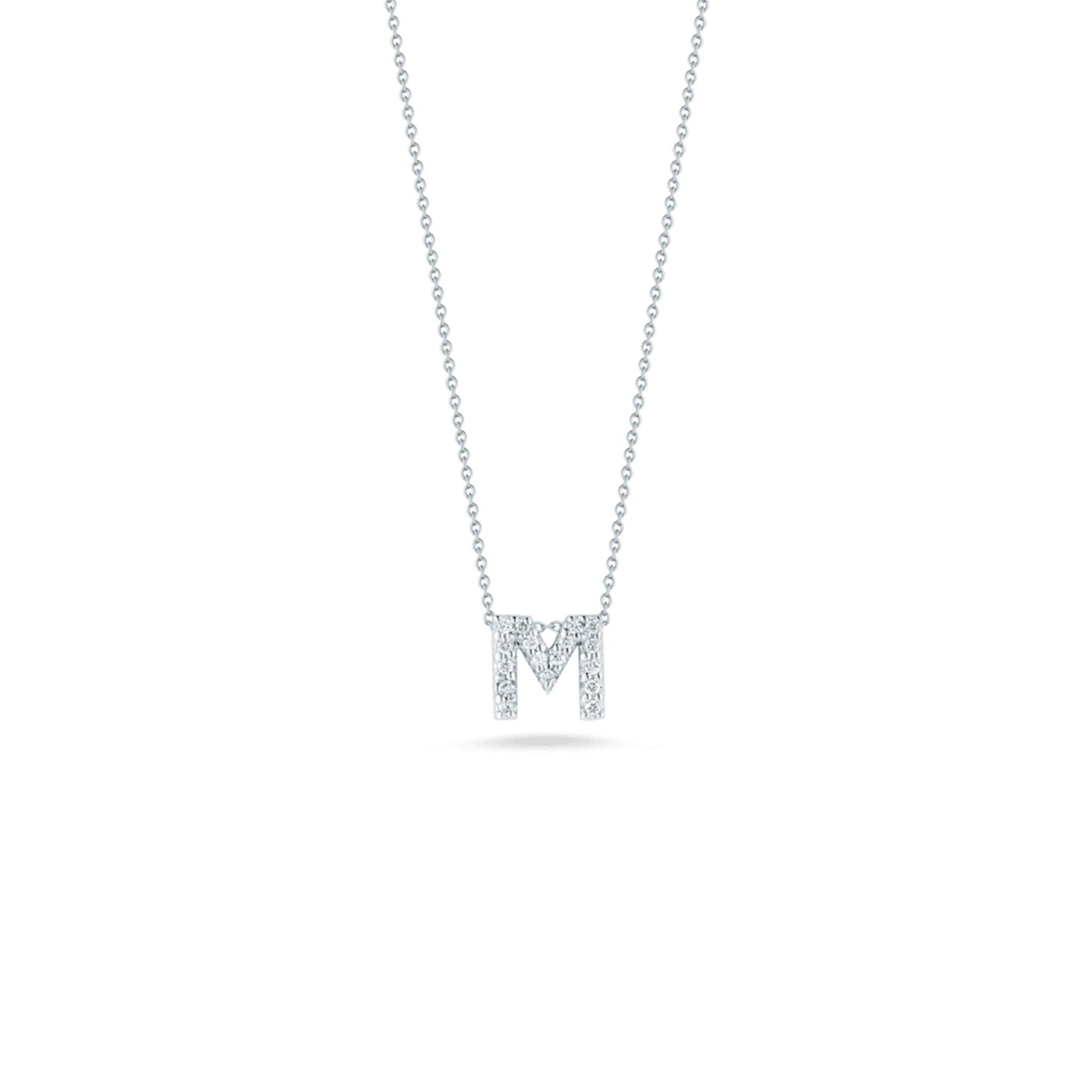 Roberto Coin Diamond Initial Pendant Necklace - Tiny Treasures Collection m