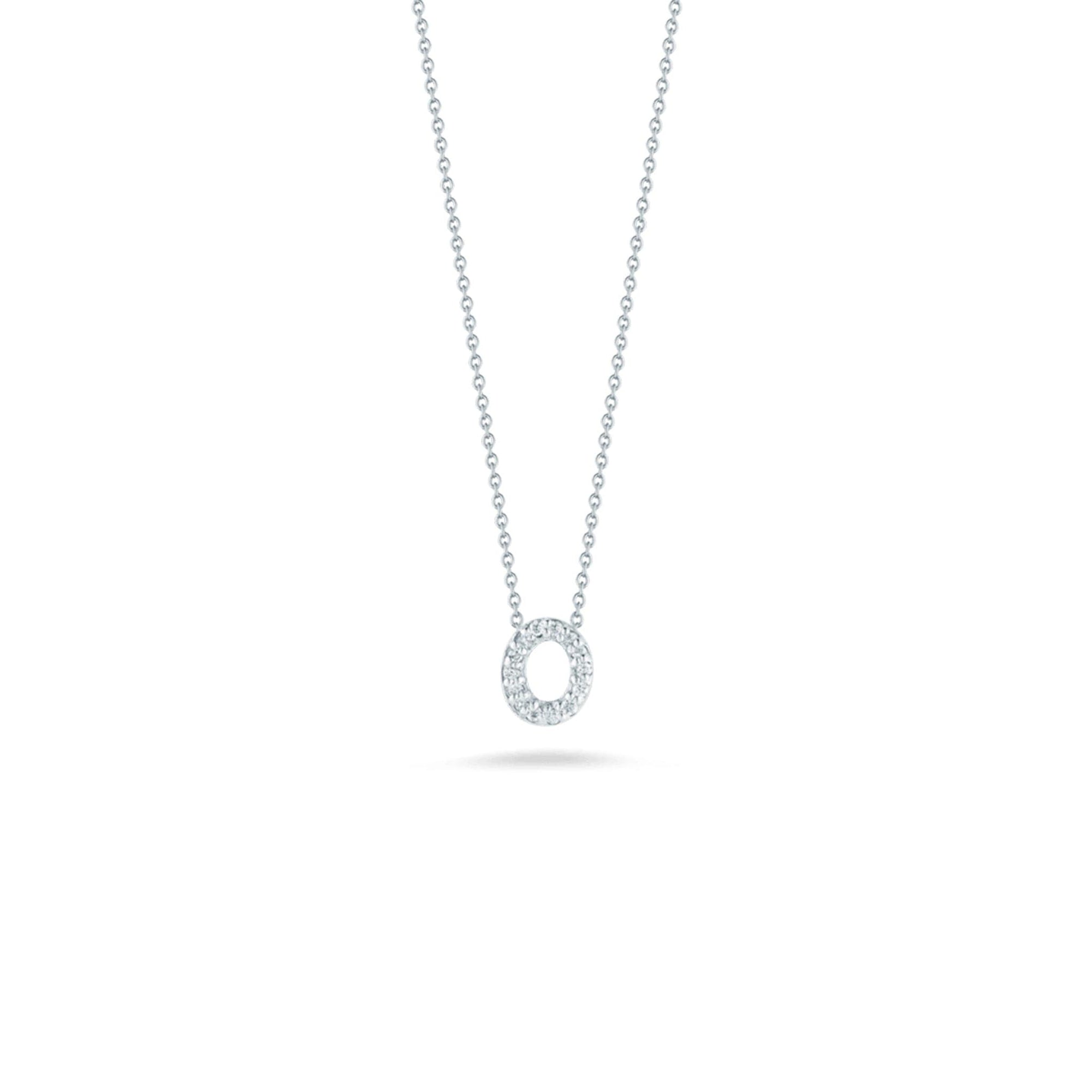 Roberto Coin Diamond Initial Pendant Necklace - Tiny Treasures Collection o