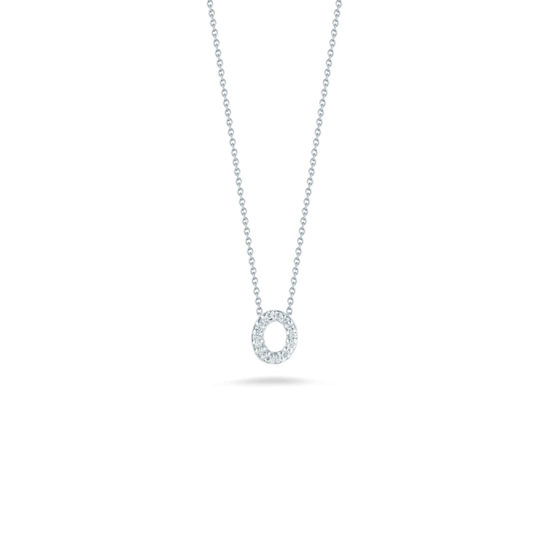 Roberto Coin Diamond Initial Pendant Necklace - Tiny Treasures Collection o