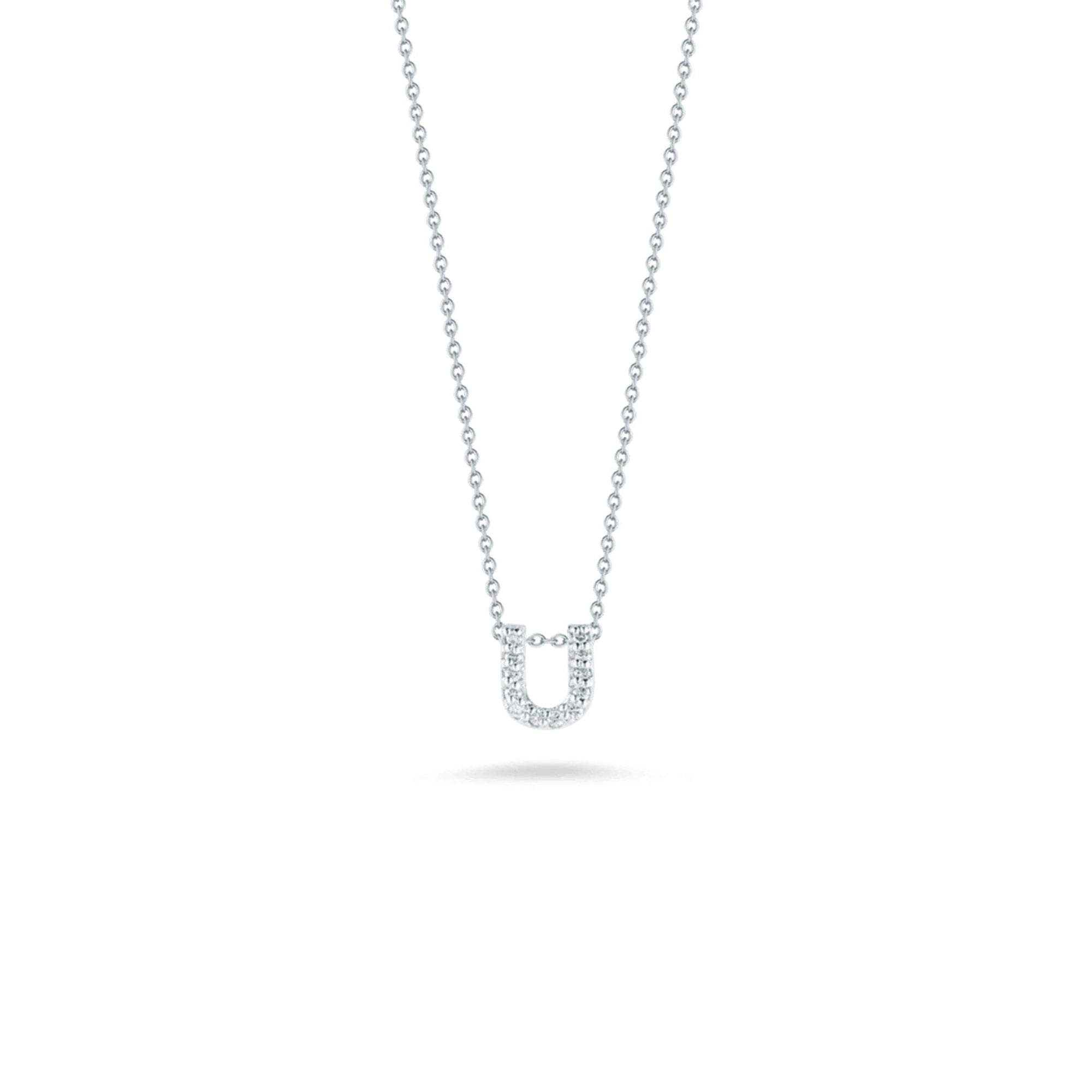 Roberto Coin Diamond Initial Pendant Necklace - Tiny Treasures Collection u