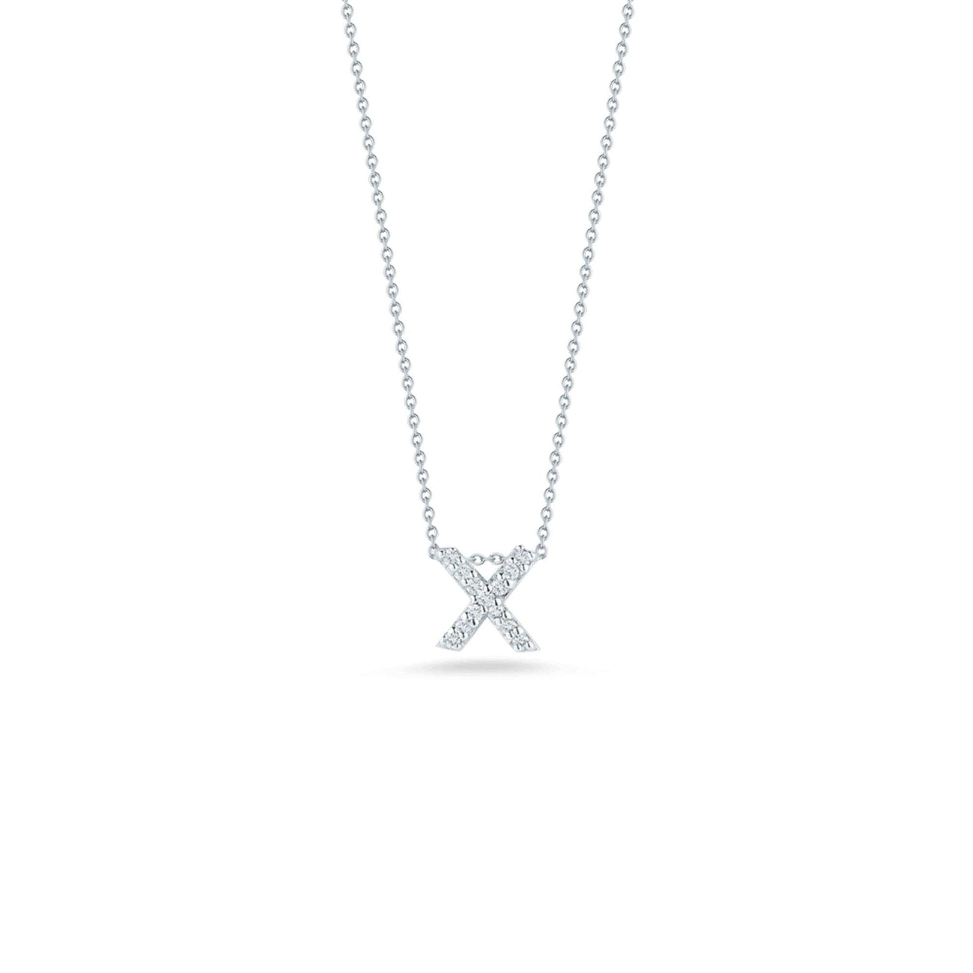 Roberto Coin Diamond Initial Pendant Necklace - Tiny Treasures Collection x