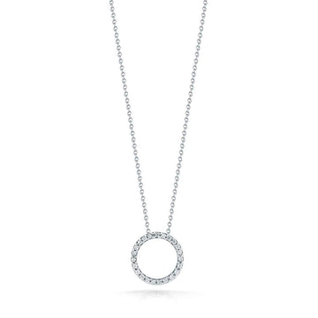 Roberto Coin Diamond Circle Necklace in White Gold