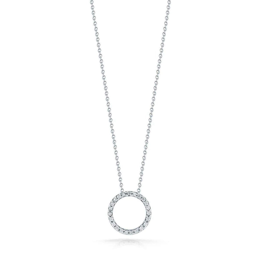 Roberto Coin Diamond Circle Necklace in White Gold