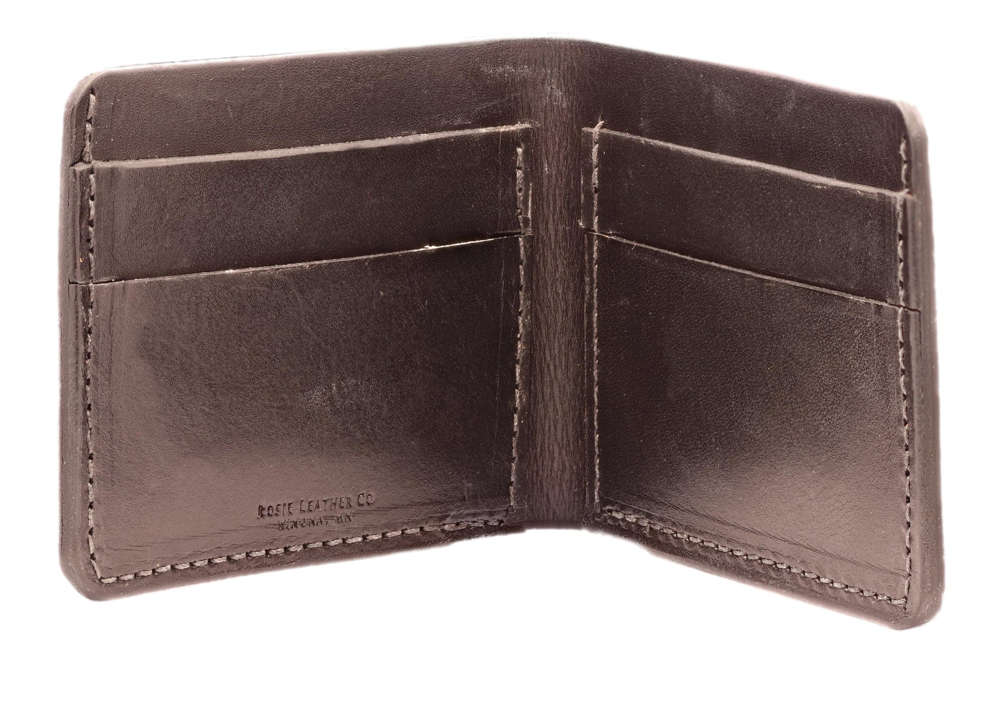 Rosie Leather Bifold Wallet Brown