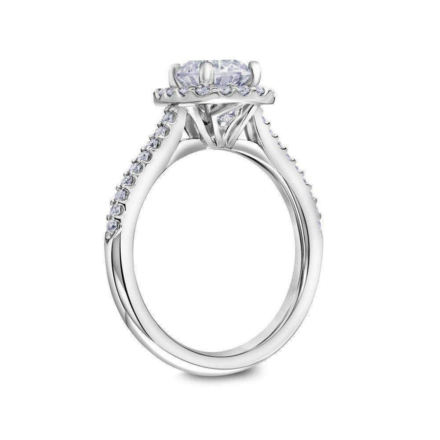 Cushion-Cut Diamond Halo Engagement Ring by Scott Kay Side