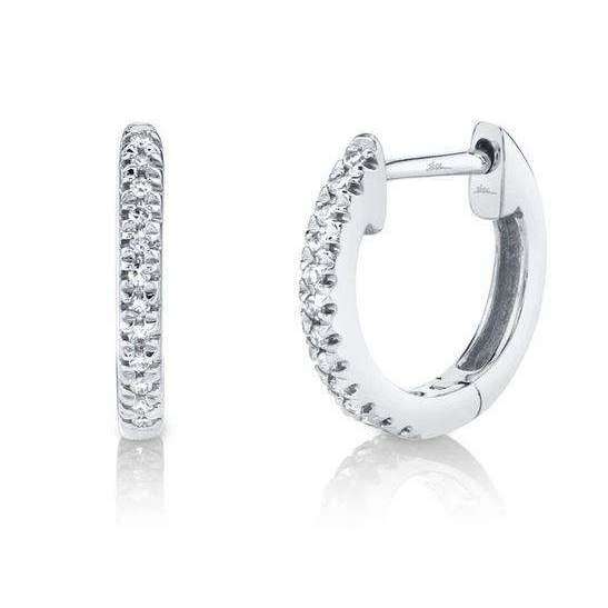 Shy Creation's Diamond Huggie Hoop Earrings - Skeie's Jewelers