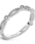 Simon G. 18k Beaded Bezel Wedding Band Ring