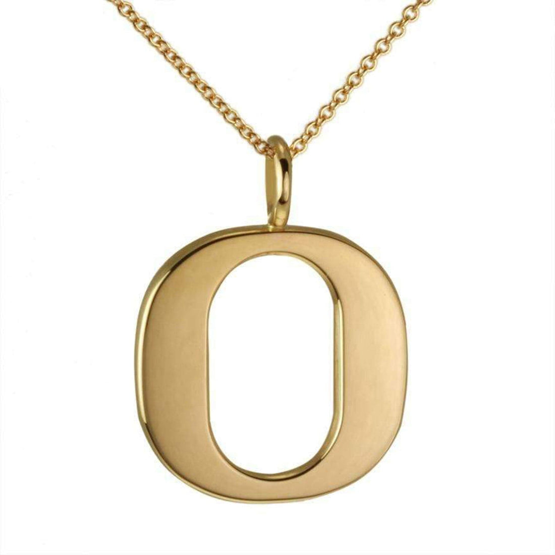University of Oregon Ducks Yellow Gold "O" Pendant Necklace