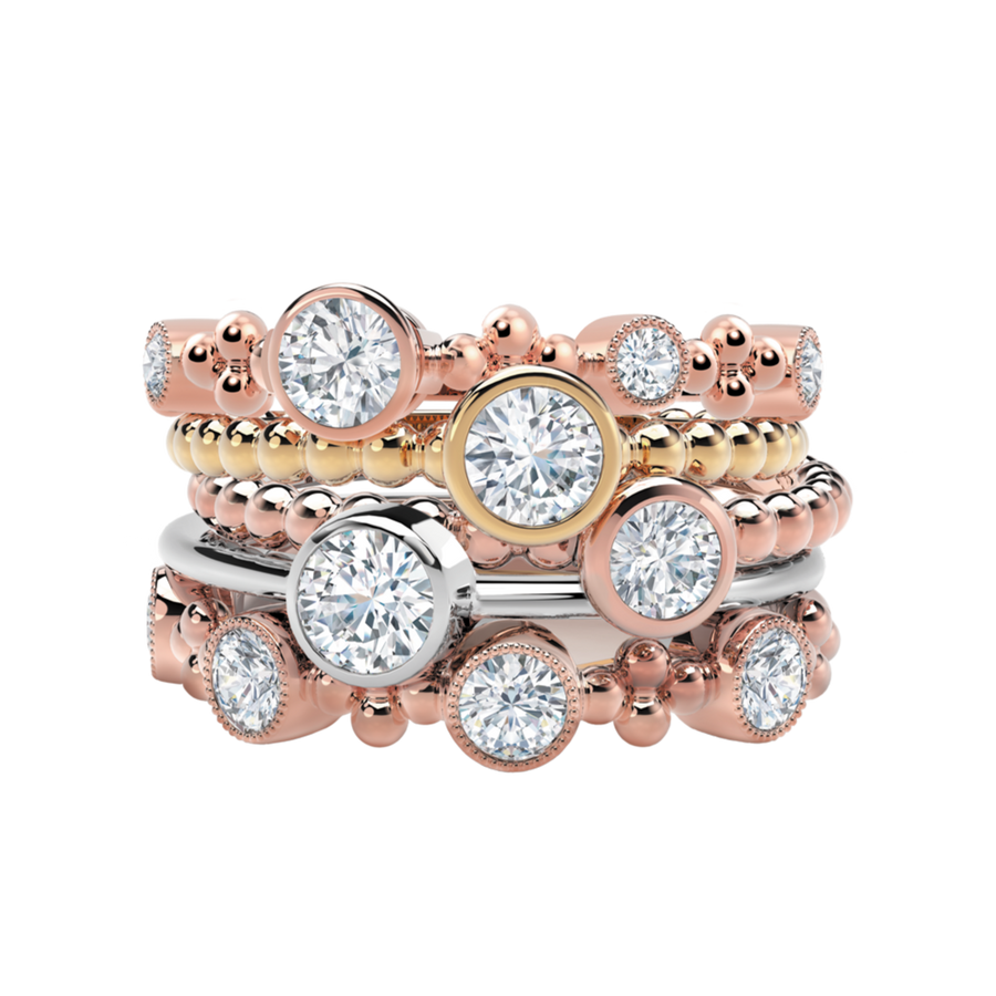 The Forevermark Tribute Collection Diamond Stackable Beaded Ring