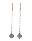 Tahitian Pearl Drop Earrings in Yellow Gold