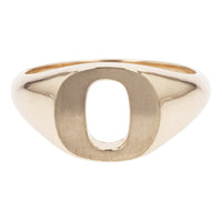 Yellow Gold University of Oregon "O" Signet Ring - Skeie's Jewelers
