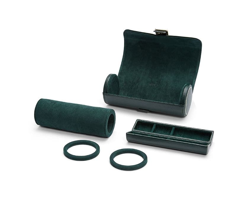 Wolf British Racing Green Triple Watch Roll | 792941