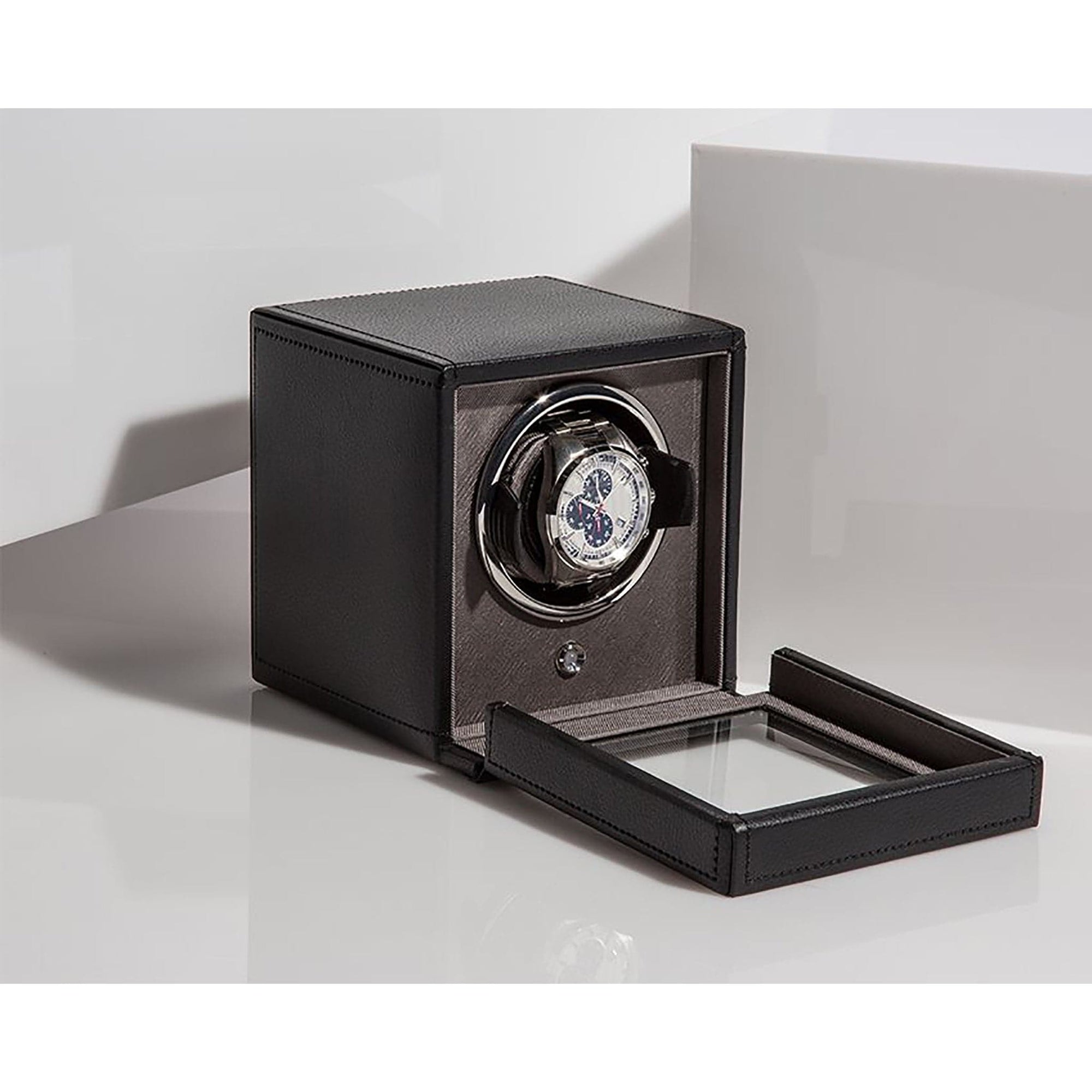 Cub Single Watch Winder with Cover by WOLF - Skeie's Jewelers