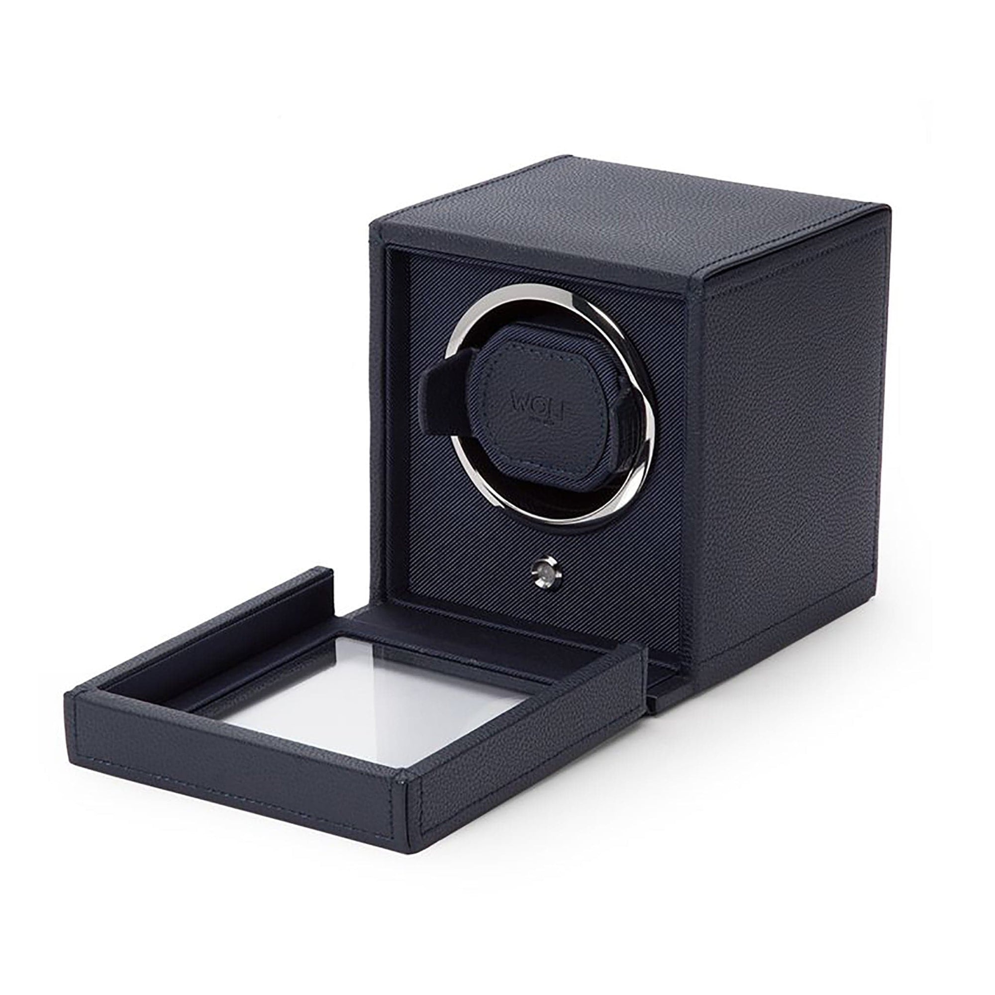 Cub Single Watch Winder with Cover by WOLF - Skeie's Jewelers