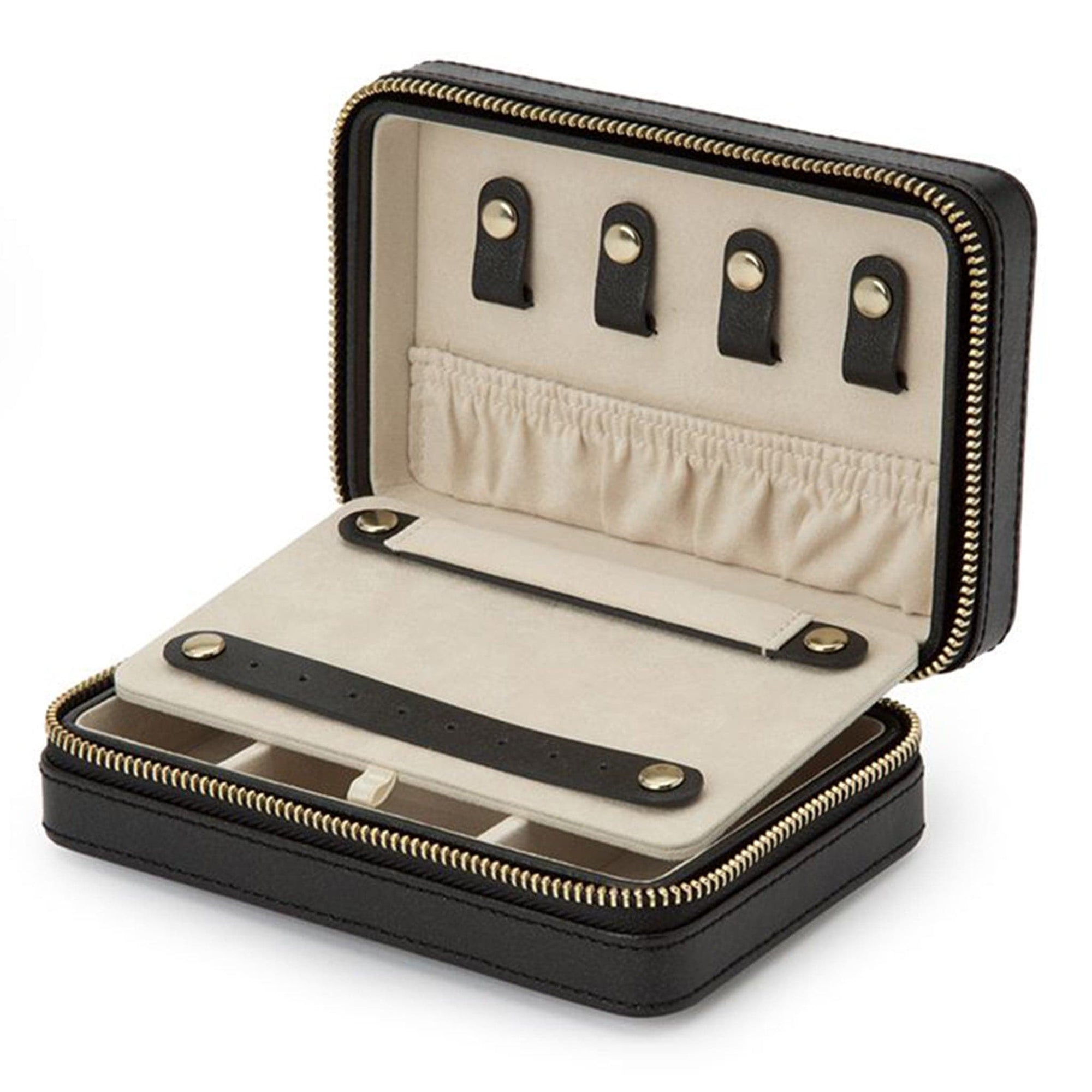 Jewelry Zip Travel Case by Wolf Palermo Black